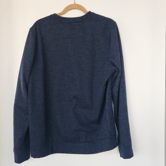 Heathered Navy Blue Pullover Sweater - Picture 2 of 2